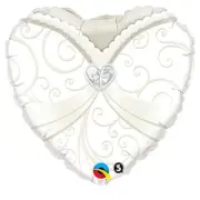 Wedding Gown Heart Shape 18" Foil Balloon (Non-Packaged)