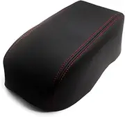 Center Console Storage Box for Mazda 6 2006 2007 2008 2009 2010 2011 2012 2013 2014 2015 Car Interior Center Armrest Console Box Cover Leather Sticker Trim(Black with red)