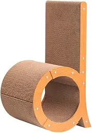 D-Shaped Cat Scratching Board, No Crumbs Room, Integrated Vertical Cat Paw Table Stable, Non-Falling and Wear-Resistant, Universal Scratching Board for Bedroom, Living Room, 32x29x60CM
