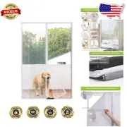 Heavy Duty Magnetic Screen Door - Tear-Resistant Mesh for Entrance (44" x 86")