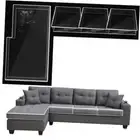 4 Pcs Plastic Sofa Seat Cushion Covers L Shape Sofa Cover PVC Waterproof