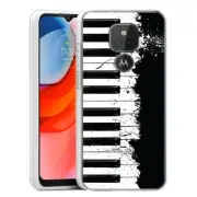 (Piano Splash)ShockProof TPU phone case cover(Clear)for Moto G Play(2021)