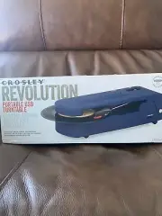 Crosley Revolution Portable USB Turntable NIB CR6020A-BL Blue