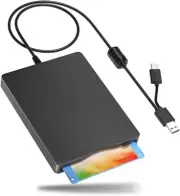 Floppy Disk Reader, 3.5 inch External Drive with USB Type-C,...