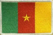 Cameroon Flag Iron-On Tactical Patch White Border #12