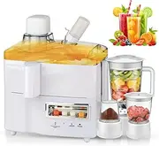 4 in 1 Juicer & Blender, 1.8L 800W Multifunction Juicer Machines, Electric Citrus Juice Extractor, 90% Juice Yield, for Lemon Lime Grapefruit Oranges, Vegetables