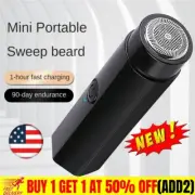 Men Mini-Shave Portable Electric Razor USB Rechargeable Shaver Home Travel