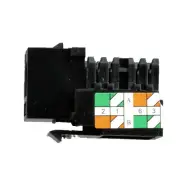 100 Pack Cat-6 RJ45 Ethernet Computer Keystone Jacks in Black Cat6 Tuff Jacks