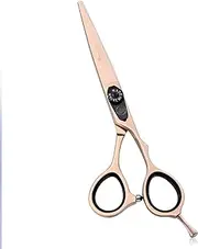 Moontay 5.5" Hair Cutting Scissor Thinning Shear Set, Professional Barber Hairstylist Hairdressing Thinning/Texturizing Shears/Scissors, Japanese 440C Steel Salon Hair Scissors with Hair Comb 5.5 Inches Gold - Cutting