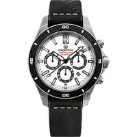 在飛比找PChome24h購物優惠-elegantsis JT65R 騎士系列三眼計時腕錶-白x