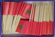 Box of 100 Morocco Toothpick Flags, 100 Small Mini Moroccan Flag Cupcake Picks