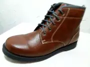 WONDER NATION "CLOSEOUT" BOYS YOUTH Size "1" "5"HI-RIDE SHOES BROWN-FAUX LEATHER