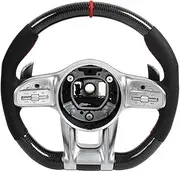 Carbon Fiber Steering Wheel Nappa Compatible With Mercedes‑Benz A/B/C/E/S/G/GLC/GLE Class C63 E63 S63 2010+
