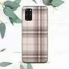 Beige Checkered Plaid Pattern Case For Samsung Note 20 S20 S21 S22 S23 S24 FE