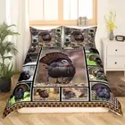 Duvet Cover Twin Size Wildlife Bird Pheasant Bedding Set Hunting Turkey
