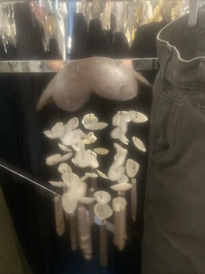 Coconut Vintage Hanging Sea Shell Mobile Wind Chimes HandMade Philippines
