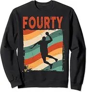 [X.Style] 40th Birthday Retro Handball 40 Years Old Man Women Sweatshirt ds678 Sweater (XL) Black