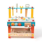 Mini Wooden Play Tool Workbench Set for & Toddlers,Building Pretend-Play-Toys...