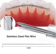 2*Dental Lingual Retainer Twist Wire Flat Stainless Twisted Wires Ortho Brackets