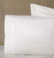 ITALY SFERRA SIMPLY CELESTE COTTON PERCALE CLASSIC PILLOWCASES - WHITE COLOR