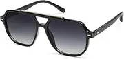 [SOJOS] Retro Trendy Aviator Polarized Sunglasses Men Women Vintage 70s Square Stylish Frame Sun Glasses SJ2283