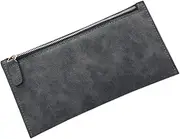 [WRITWAA] Wallet Purse Ladies Purse Ladies Wallet Zippered Wallet Trendy Purses Wallet Bag for Women Zip Wallet ' Wallet Matte Wallet Fashion Purse Women Wallet Fashion Wallet Dark Grey