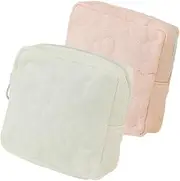 Outanaya 2pcs Sanitary Napkin Storage Bag Portable Bag Lipstick Carrying Bags Decorative Period Bag Small Period Bag Tampon Bag Sanitary Pads Pouch Period Pad Bag Multi-function Small Bag