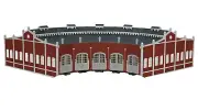 Bachmann Five-Bay Roundhouse With NickelSilver E-Z Track, HO Scale, #BAC45020