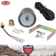 SAAS Water Temp Gauge White Face Dial 52mm Multi Colour + Sender & Fitting Kit