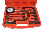 PTSTEL 17 Pc Diesel Engine Compression Tester Kit Tool Set Automotive Compressor