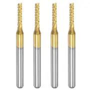 1/8" Shank 1.9mm x 9.5mm Titanium Coated Carbide End Mill CNC Router Bits 4pcs
