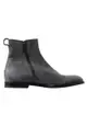 Dolce & Gabbana Gray Leather Men Ankle Boots Shoes