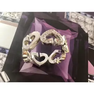 CARTIER C Heart 附盒戒圍51號750白金鑽戒