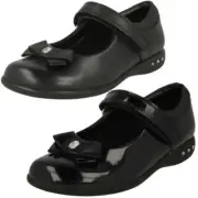 Clarks Girls Bow Detail School Shoes - Prime Skip