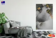 Black & Dark Gold Ink Abstract Wall Canvas Home Decor Australian Made Quality