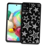 CARLOCA Compatible with Case Pattern for Samsung Galaxy A51 Black White Star