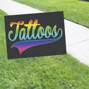 Tattoos Studio Yard Sign Tattoos Shop Body Art Décor Lawn Coroplast Yard Sign