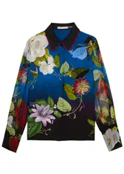 Alice + Olivia Wan Printed Silk Shirt - Multicoloured - S S
