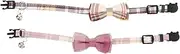 CIYODO 2pcs Collars with Bells: Adjustable Pet Collar Fashion Neck Decor for Cats and Kittens Pets Supplies Accessories