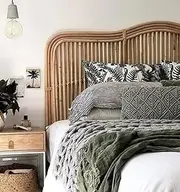 Breeze Athens Double Size Natural Rattan Headboard BedHead