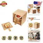 Durable Bamboo Pizza Paddle Rack & Board Set – 12-inch Capacity for Fresh Baking