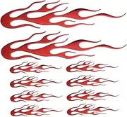 PRETYZOOM 10Pcs Flame Motorbike Stickers Decorative Vehicle Decals Durable Easy to Apply Heat Sunlight Resistant for Customizing Your Motorcycle and Car