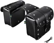 Motorcycle dlebags S Lish Leather Side Bags Universal Luggage Storage Organizer Large, 1 Pair