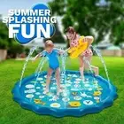 170CM Outdoor Kids Splash Sprinkler Water Play Pad Mat Inflatable Spray Pool Toy