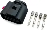 Compatible with A4 A6 4-pin 1J0973704 Automotive Temperature Sensor Socket Plug Repair Waterproof Wire Female Head(10 Sets)