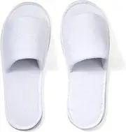World Amenities | Premium Spa Slippers Bulk Unisex | Open Toe, Individually Wrapped | Hotel Slippers Travel Amenities Ultra Soft, Disposable Guest Slippers