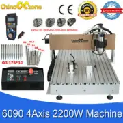 CNC 6090 4axis 2200W Router Milling Engraving Mach3 USB Carving Cutting Machine