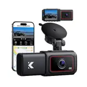 Kingslim D6 4K Dual Dash Cam - WiFi & GPS Front and Inside Uber Car Camera wi...
