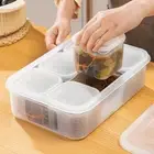6 Grids Refrigerator Storage Box Sealed Seasoning Storage Jar Rice