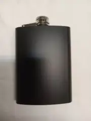 8 Oz Matte Black Pocket Liquor Whiskey Hip Flask with Funnel, Stainless Steel